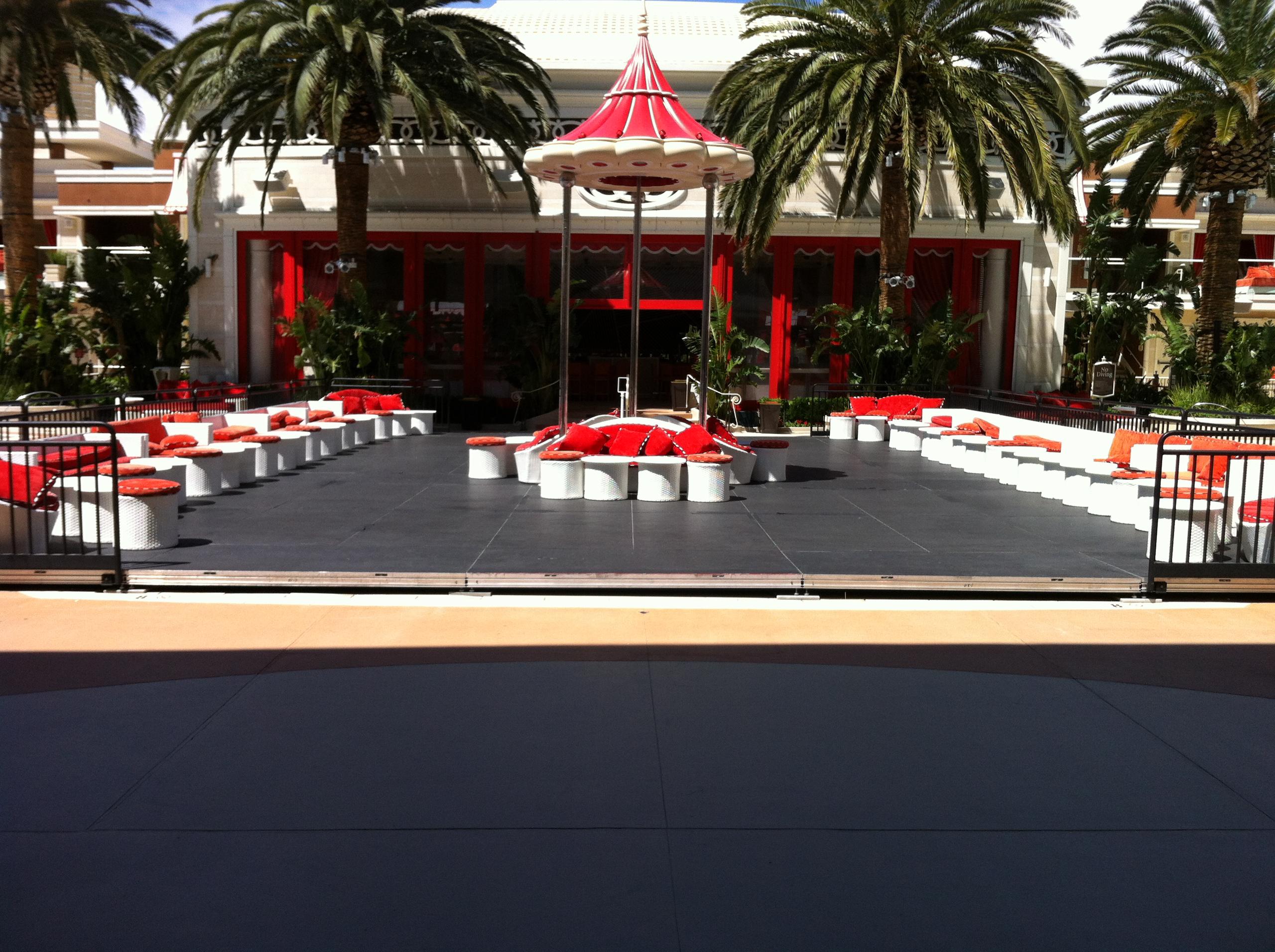 Wynn Pool Cover - Stage over Pool
