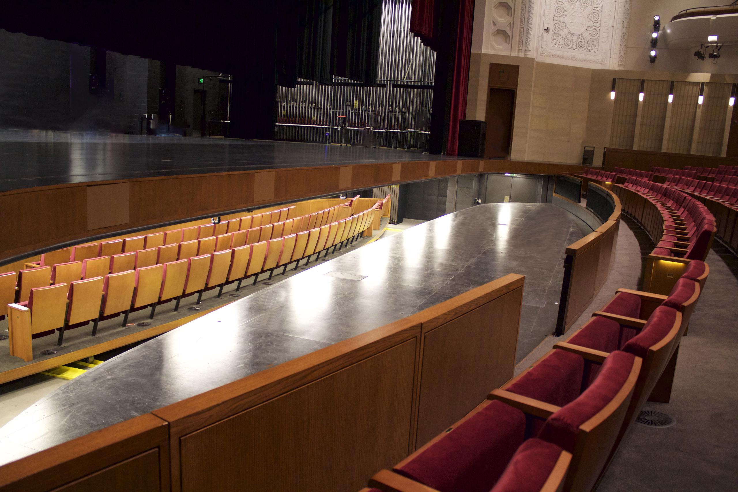 Northrop Auditorium University of MN Seating Wagons - Rolling Seating