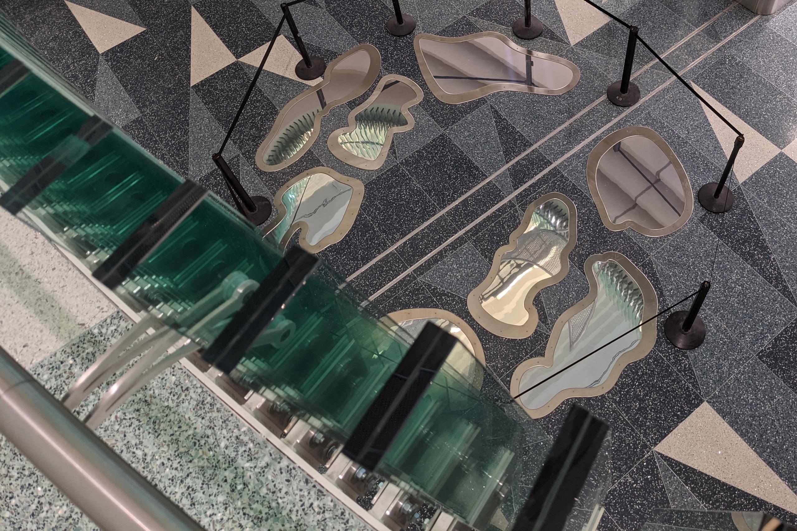 MSP Airport Glass Fins - Aurora Art