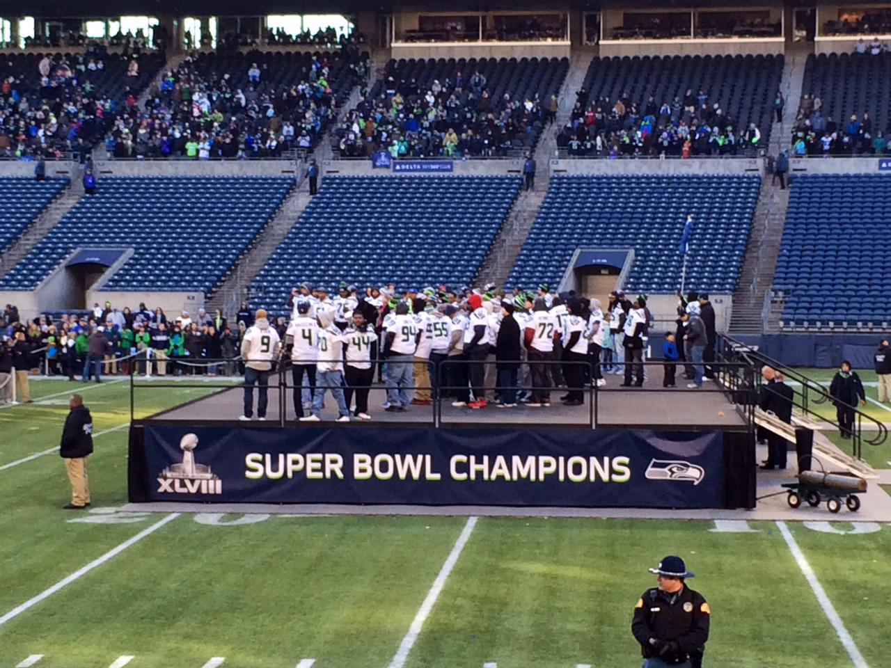 NFC Championship Superbowl Stage Seattle Seahawks