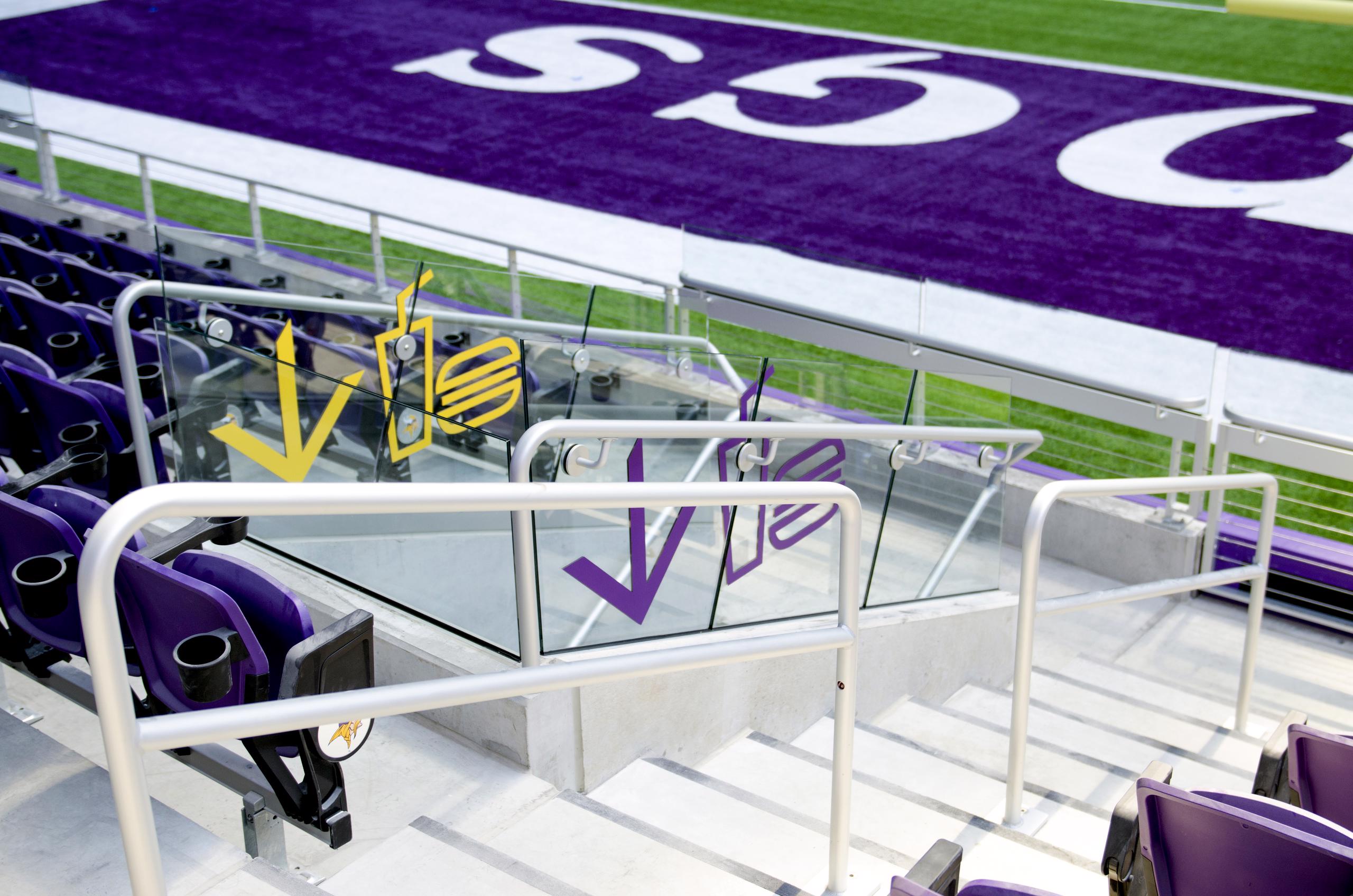 U.S. Bank Stadium Railings MN Vikings