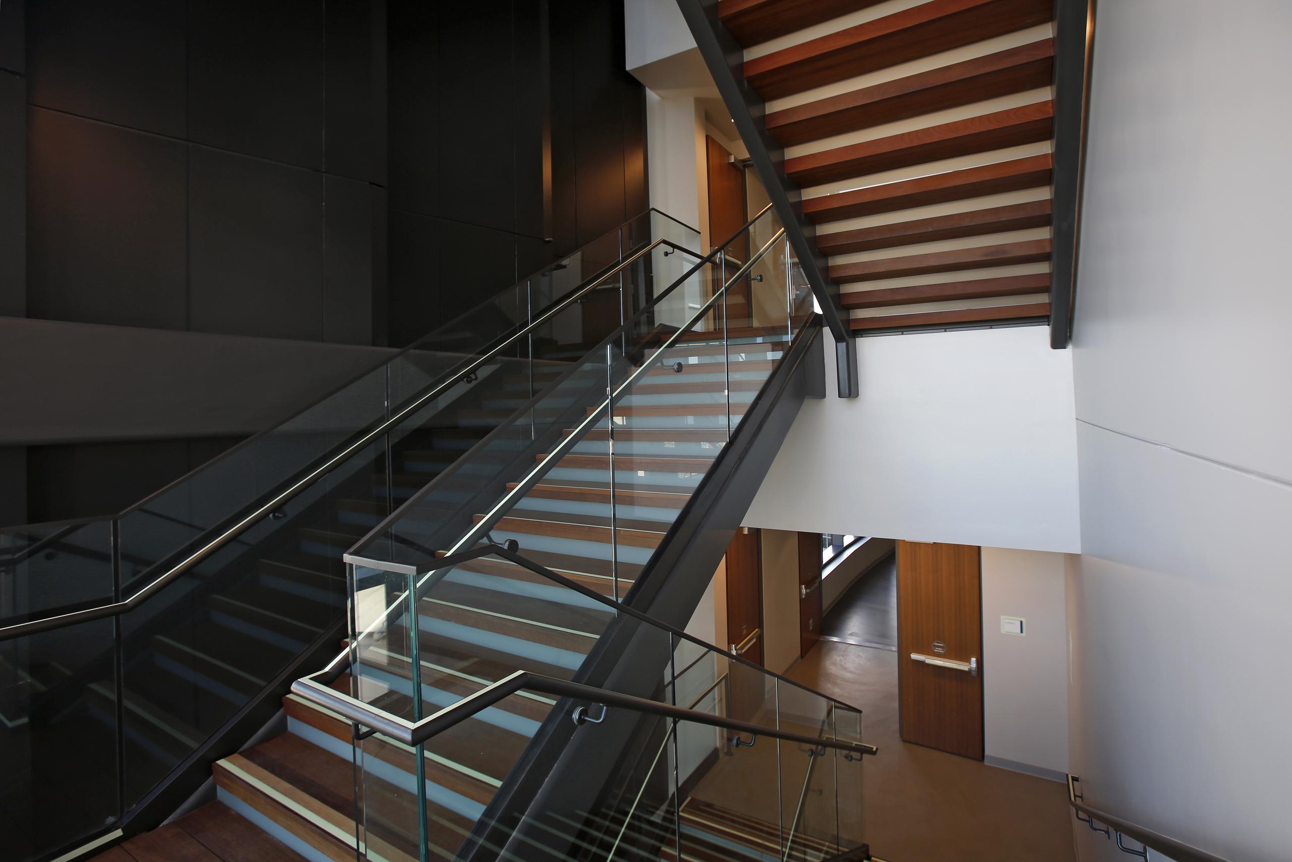 Genentech Glass Railings - Track Rail