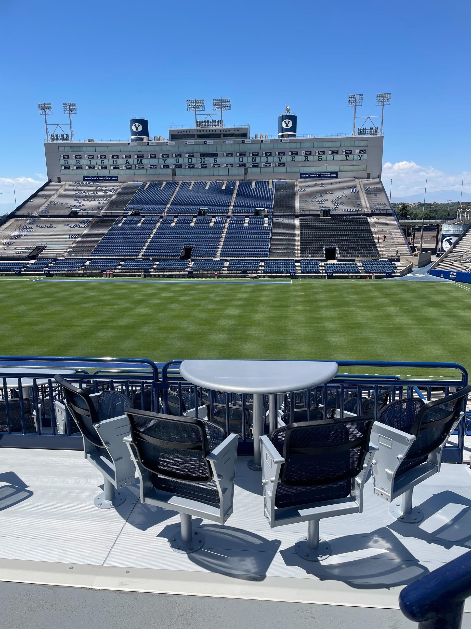 LaVell Edwards Stadium at BYU - Sightline's VIP loge seating section