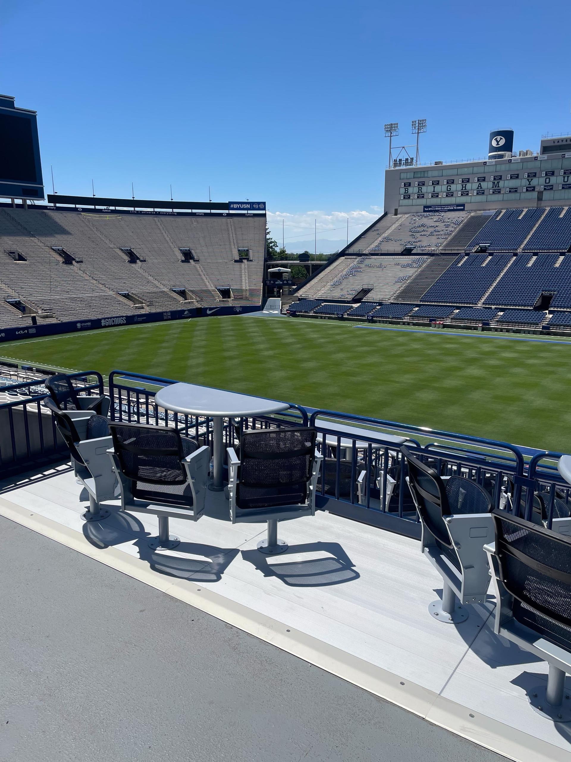 LaVell Edwards Stadium at BYU - Sightline's VIP loge seating section