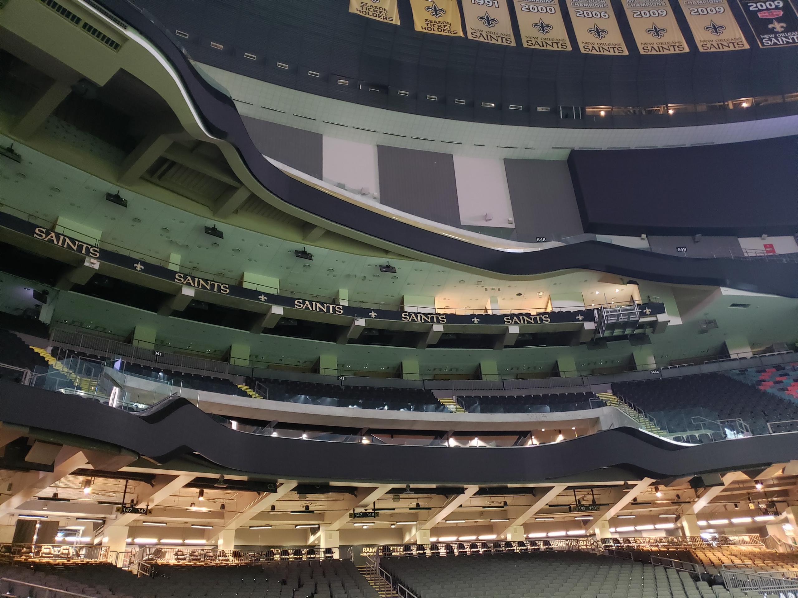 Inside Caesars Superdome Stadium in New Orleans