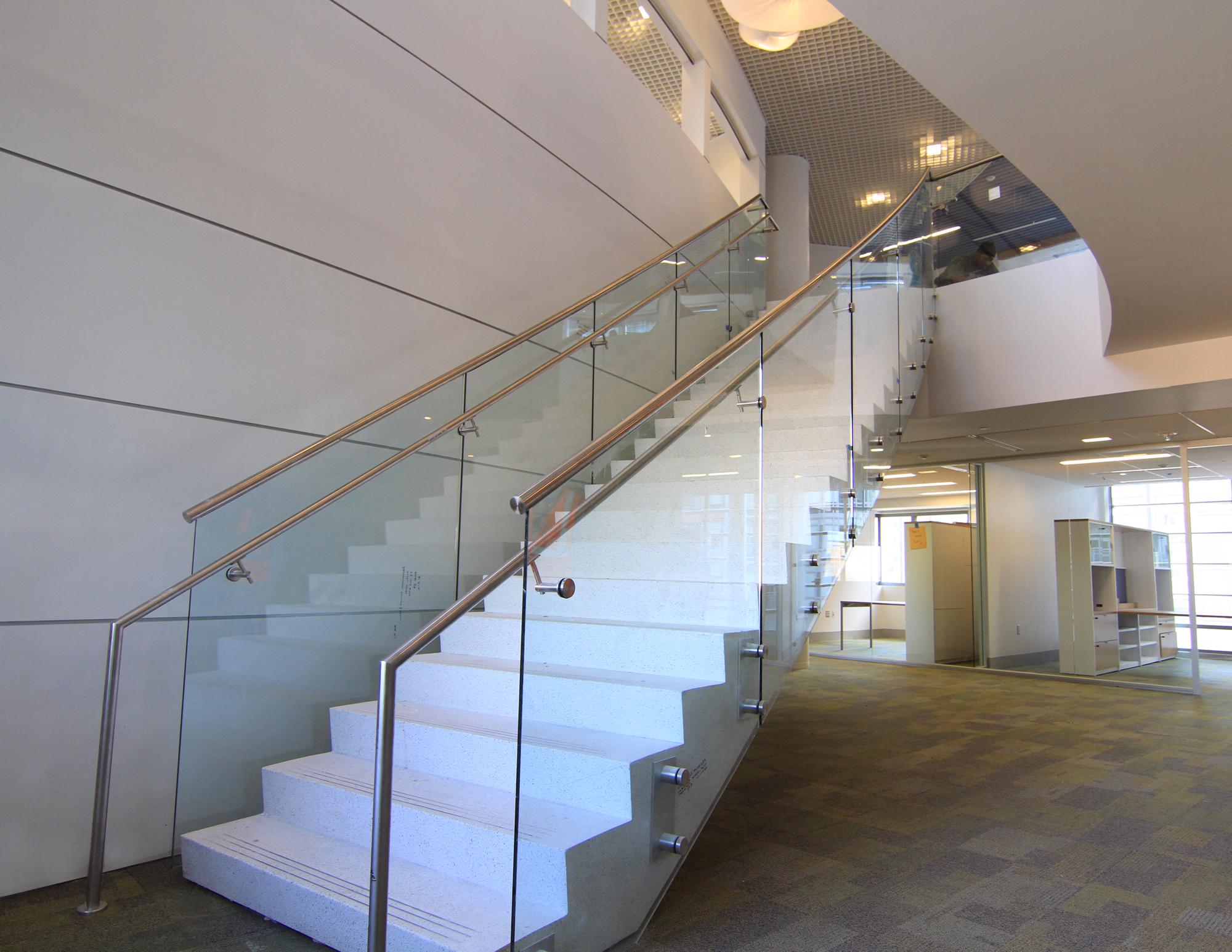 Glass and Stainless Steel Railings Healthcare