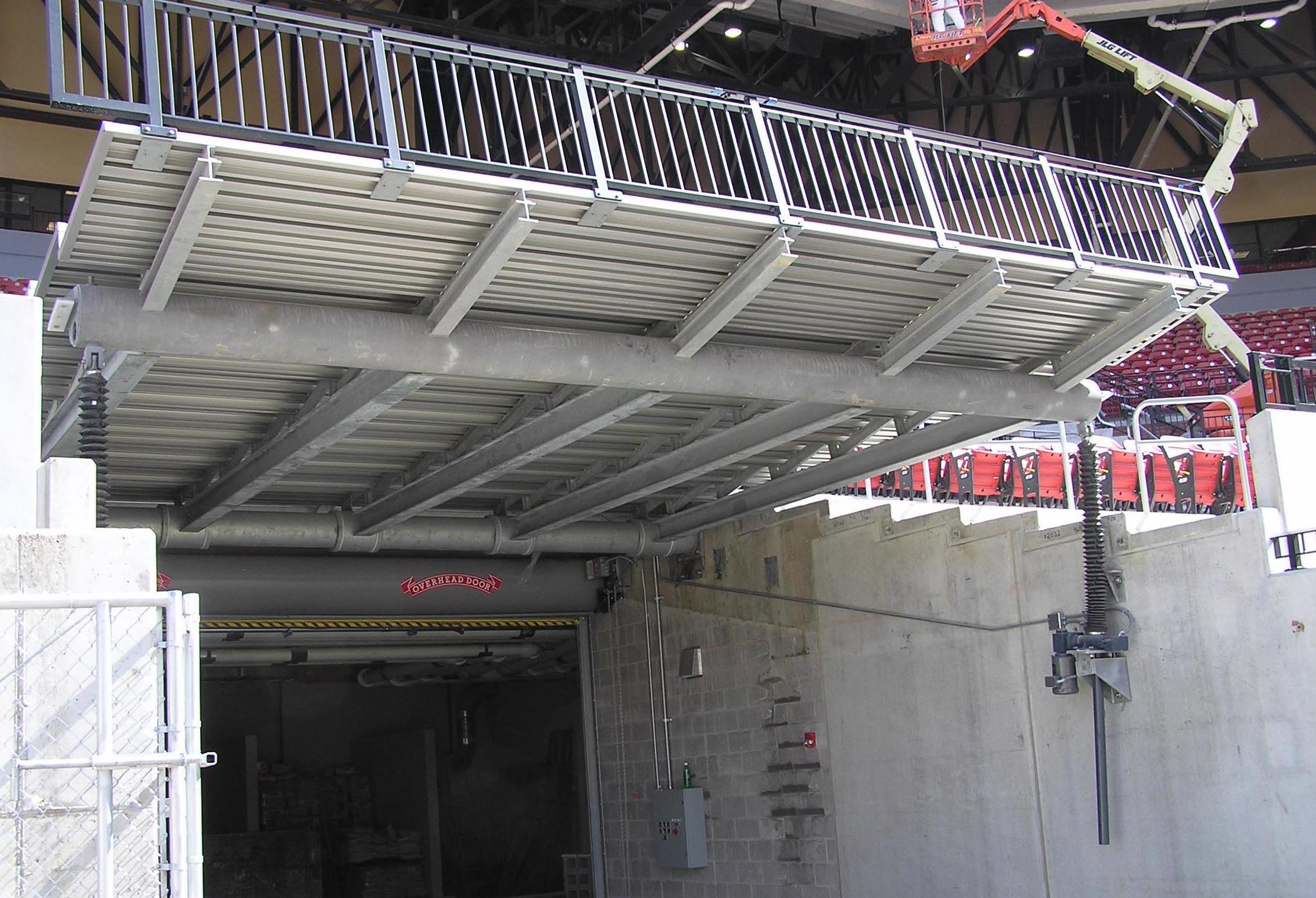 Lift Gate Seating Riser Busch Stadium