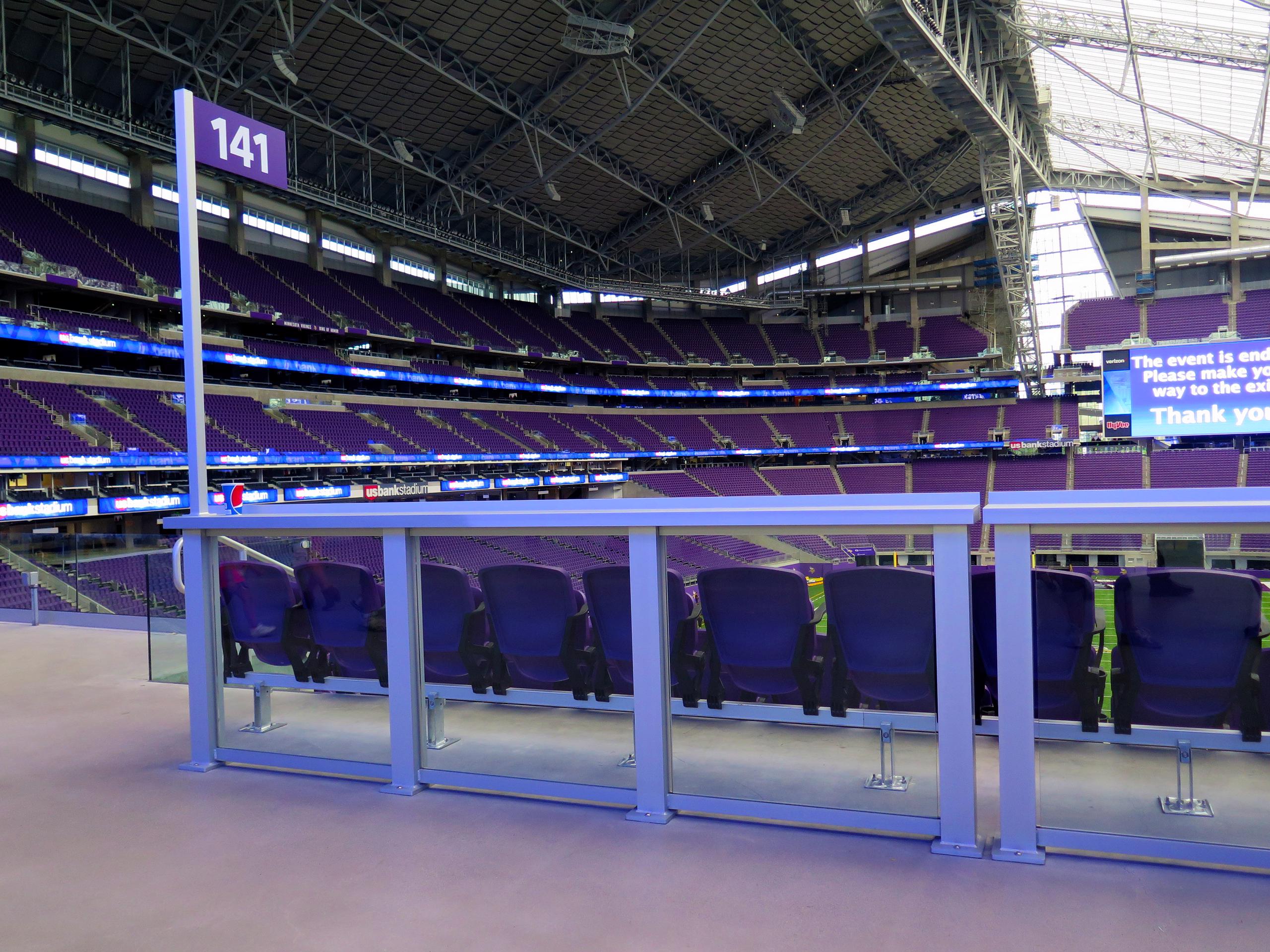 U.S. Bank Stadium Railings MN Vikings