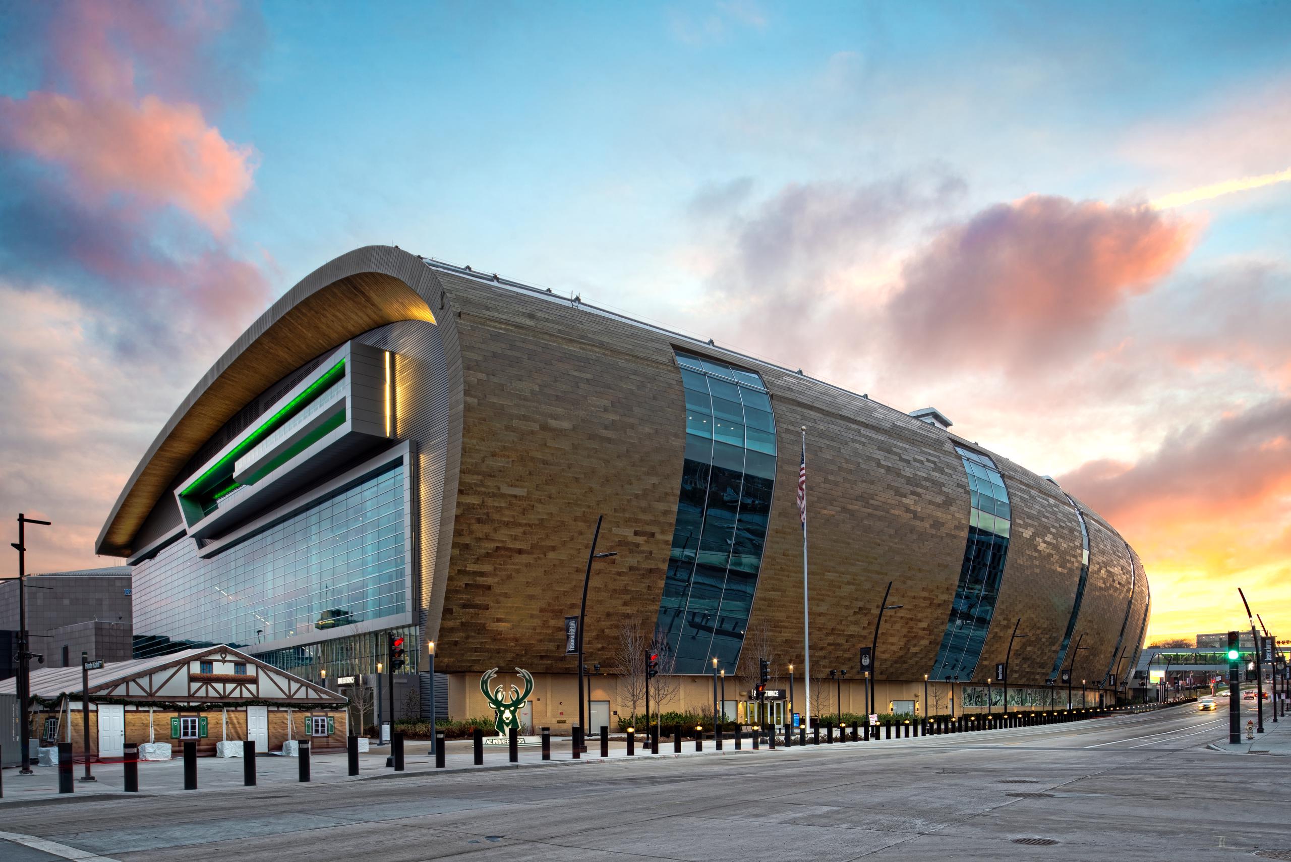 Fiserv Forum Milwaukee Bucks Railings Glass, Cable, Picket, LED