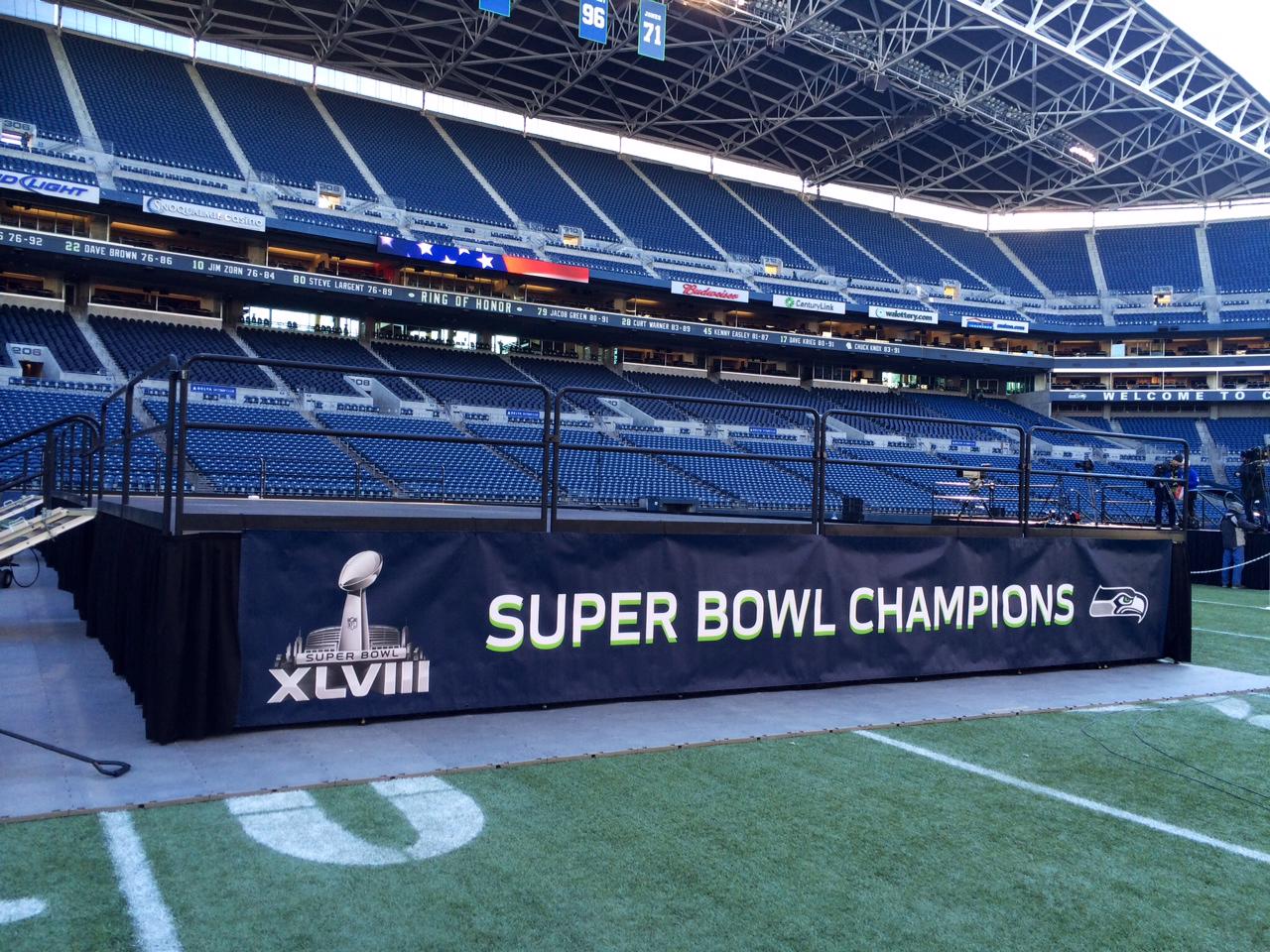 NFC Championship Superbowl Stage Seattle Seahawks