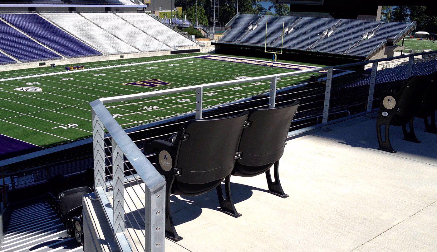 Huskies Stadium Cable Rail Drink Rail Guardrail