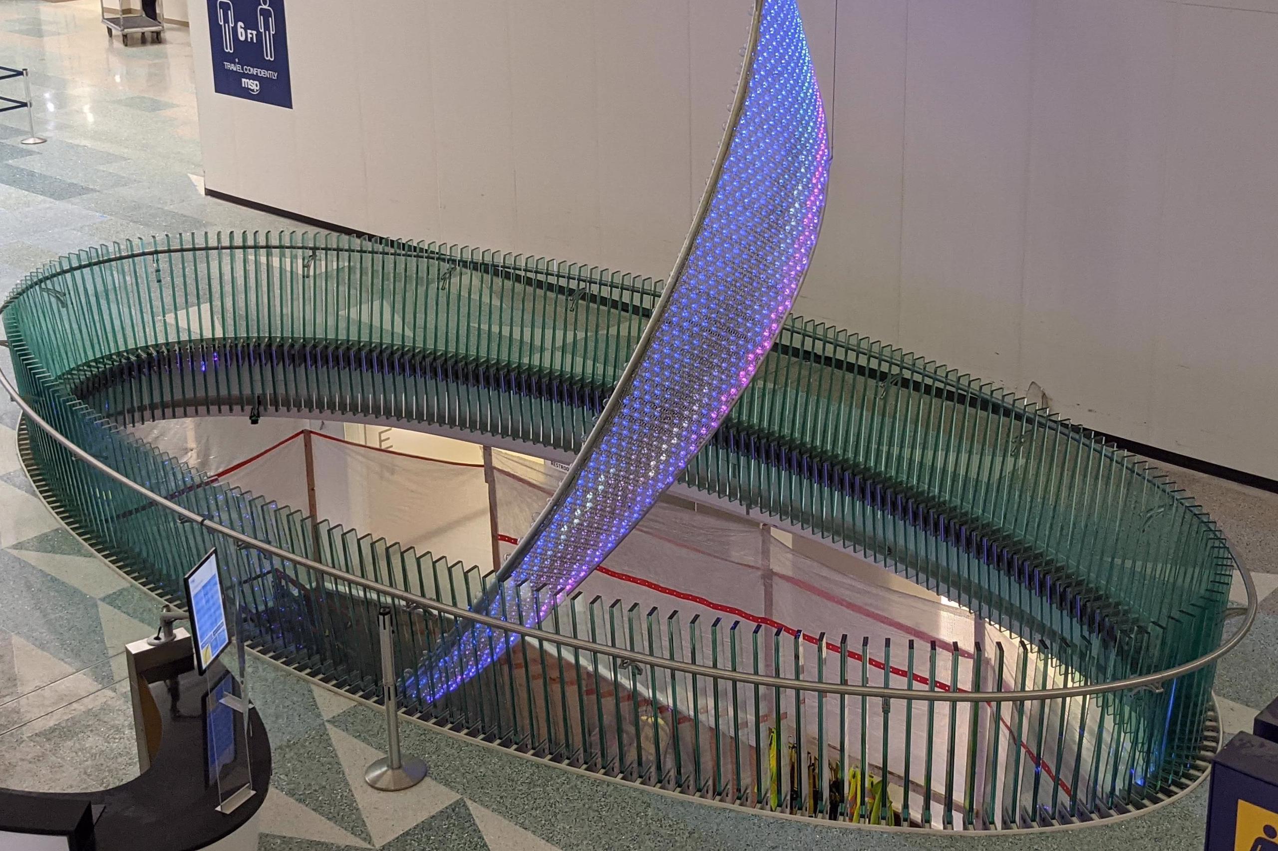MSP Airport Glass Fins - Aurora Art