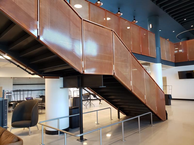 TQL Stadium Perforated Railings Bronze Copper