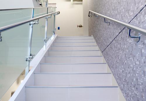 Glass Railings frosted glass - medical Facility 