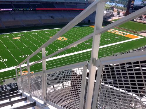 McLane Stadium Baylor Football Perforated Metal Aluminum Railings