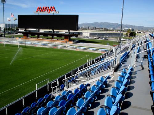 Avaya Stadium Perforated Metal Railings Glass Railings Drink Guardrail