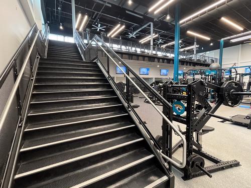Jacksonville Jaguars Practice Facility metal railing in workout facility