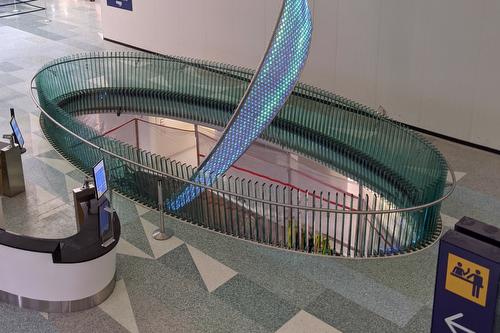 MSP Airport Glass Fins - Aurora Art