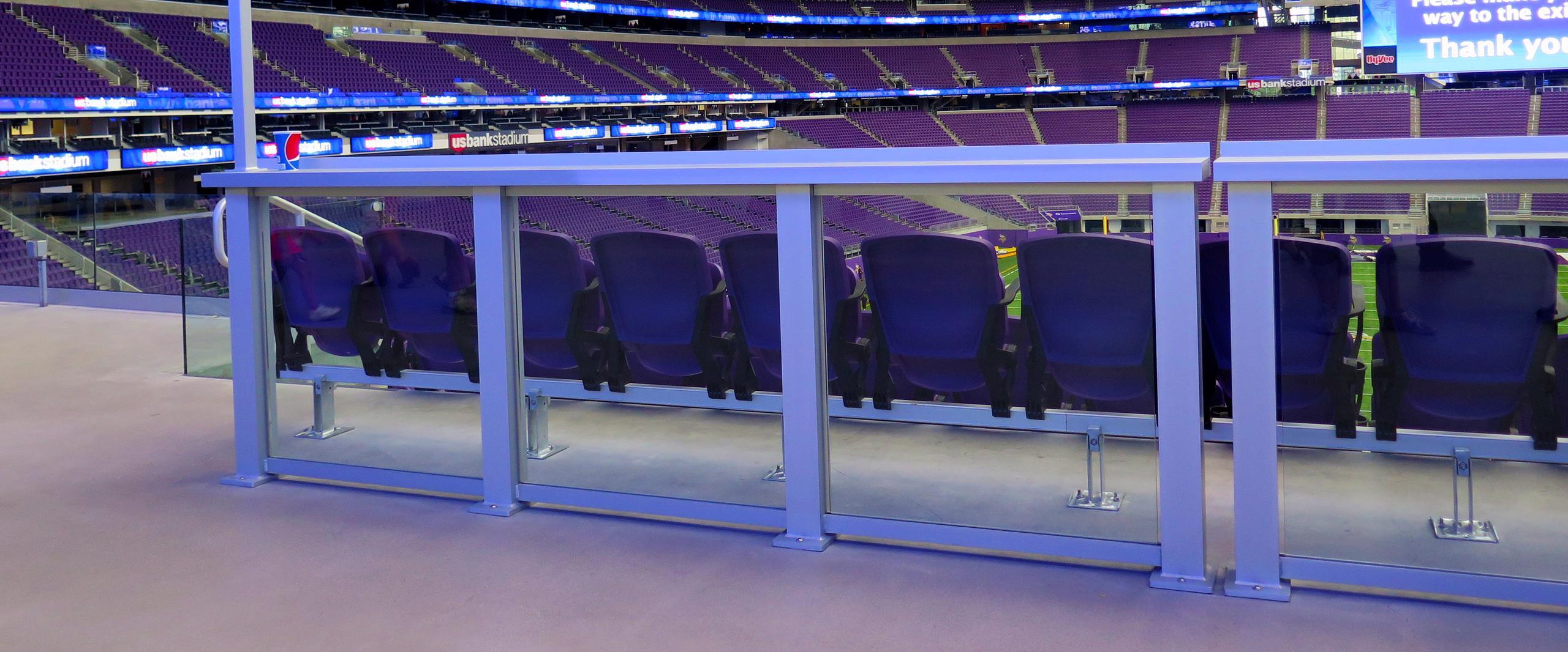 New VIP Drink Rail From Sightline Commercial Solutions Blends Form,  Function and Freedom for an Elevated Viewing Experience