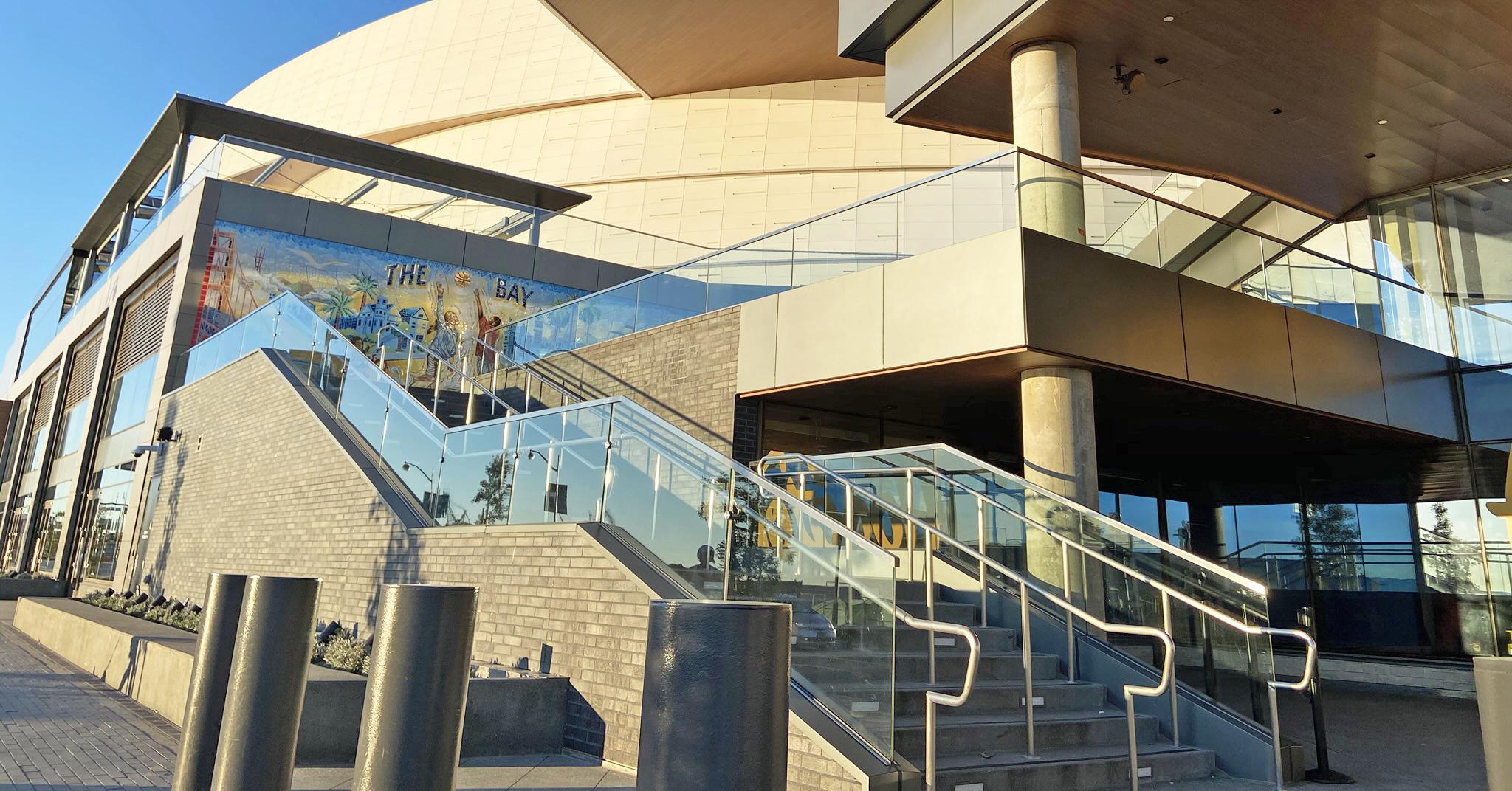 Chase Center - Glass Railing Staircase