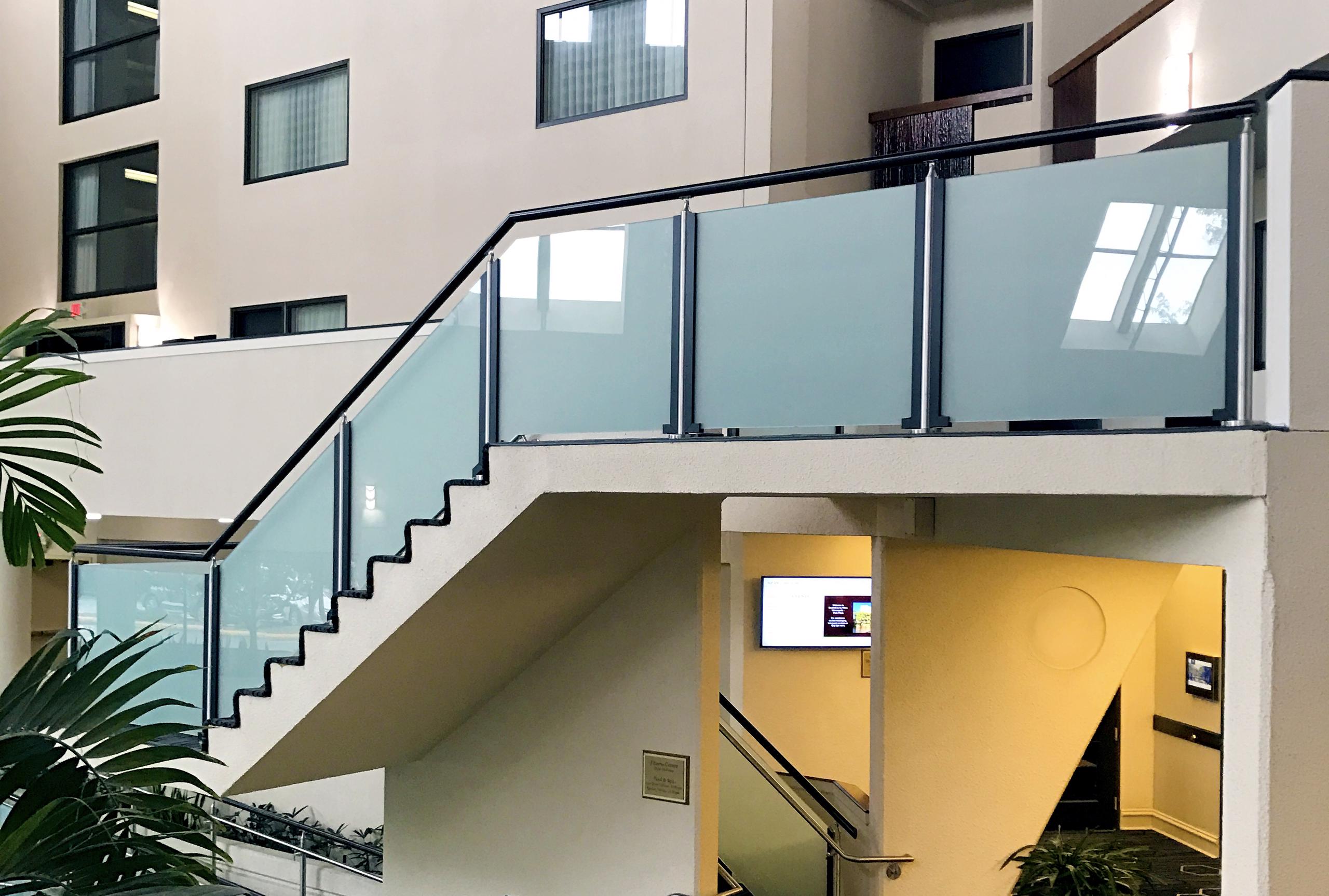 Double Tree Glass Railings