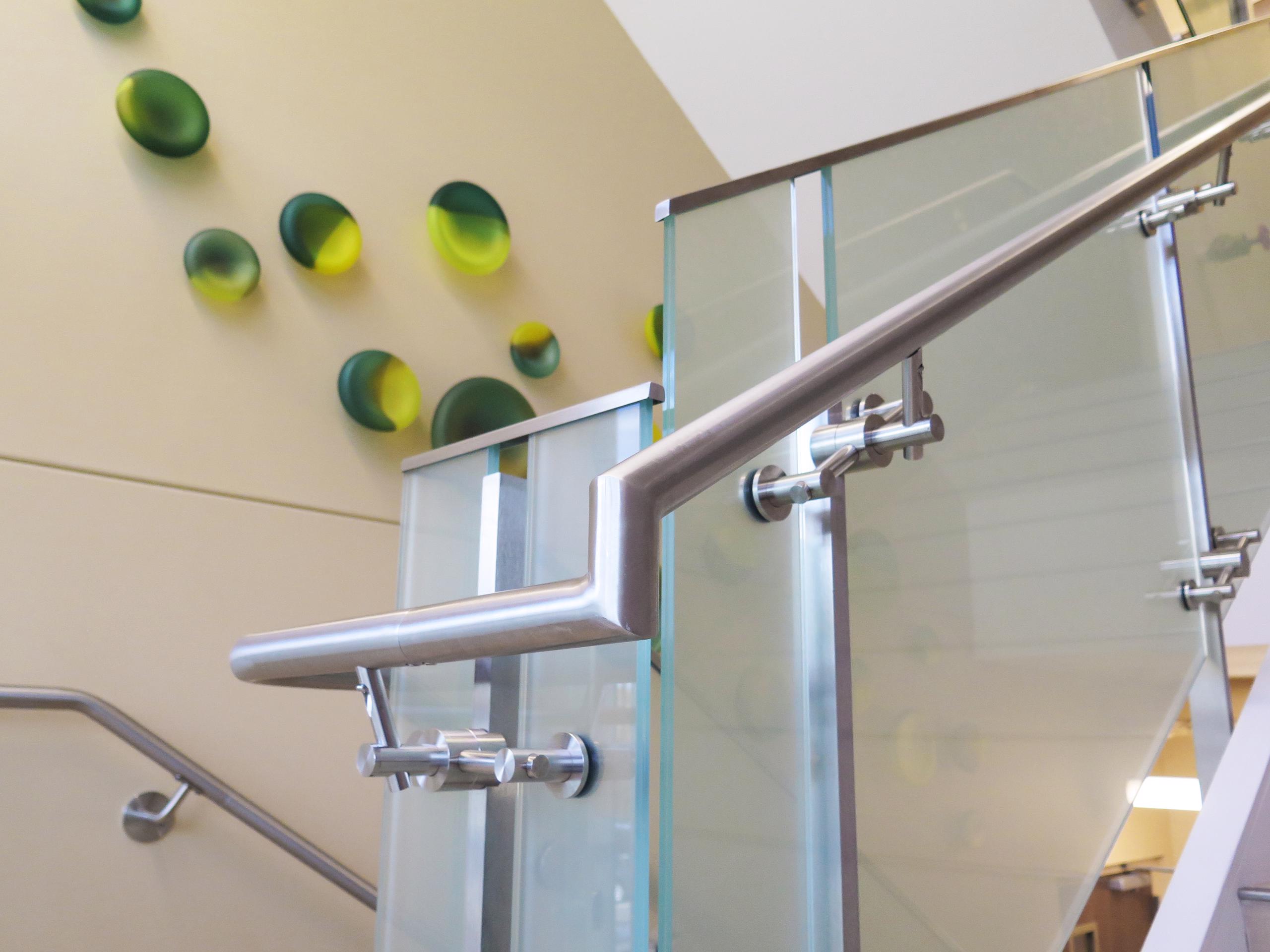 Glass Railings frosted glass - medical Facility 