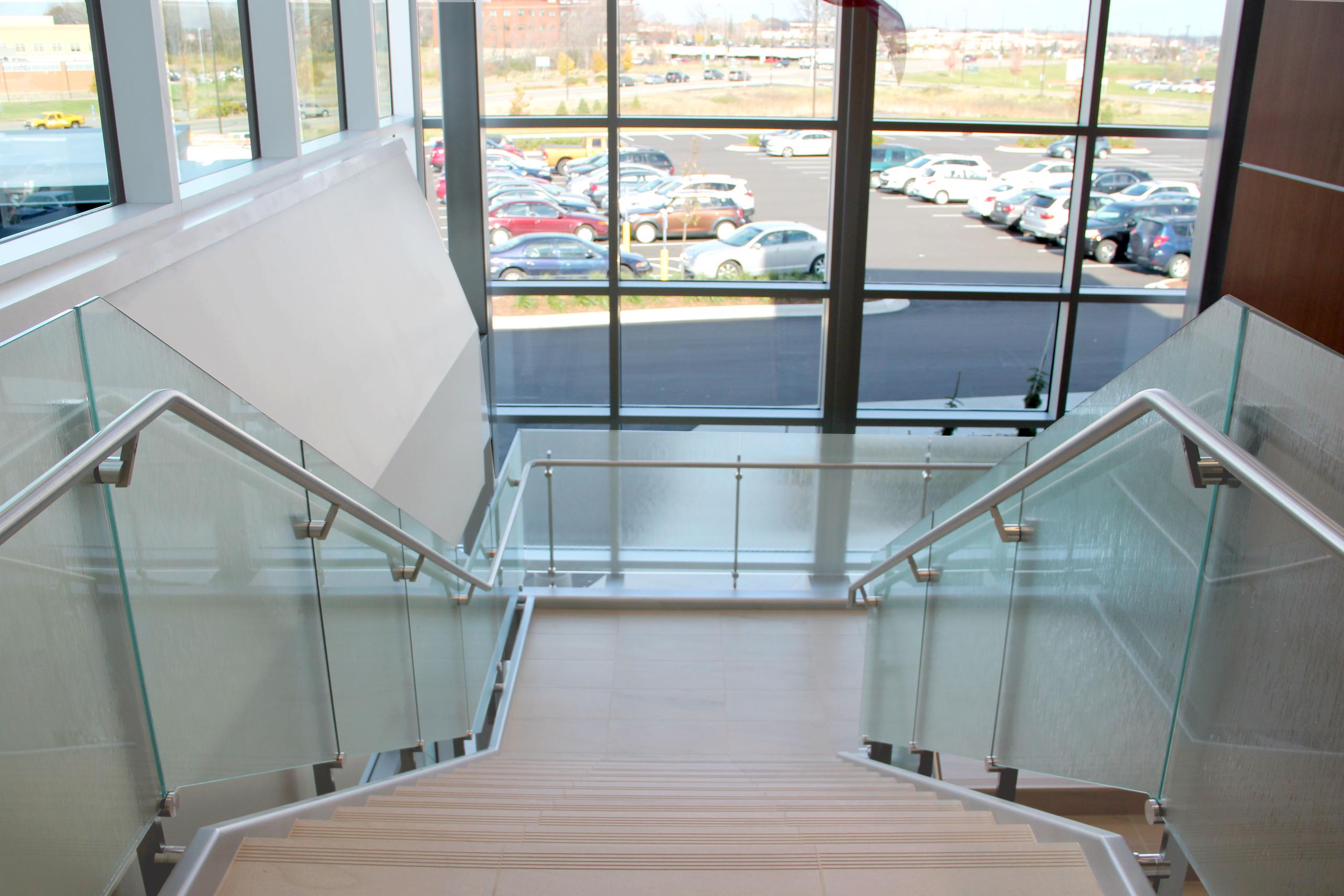 Park Nicollet - Frosted Glass Railings Stainless Steel