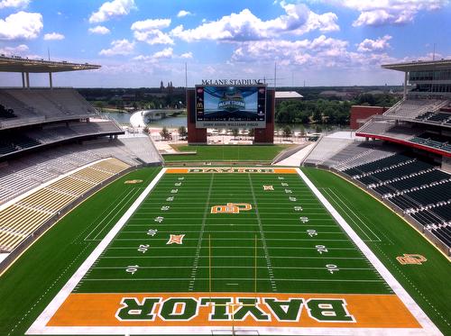 McLane Stadium Baylor Football Perforated Metal Aluminum Railings