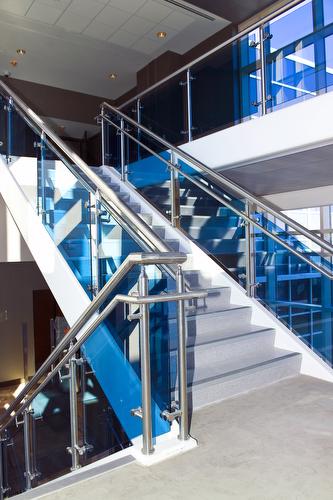 Blue Glass Guardrail Stainless Steel
