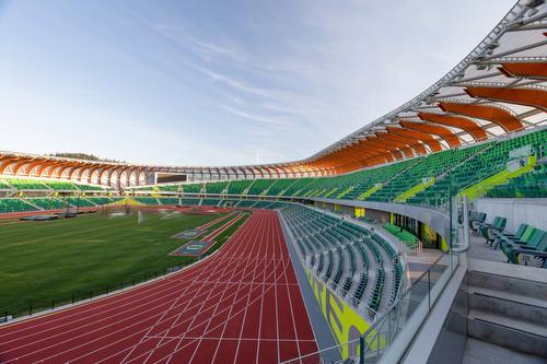 Hayward Field Oregon Glass and LED Railings