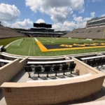 Sightline_Mizzou_Open Air Field Suites_Black Powder Coated Railing with Drink Rail
